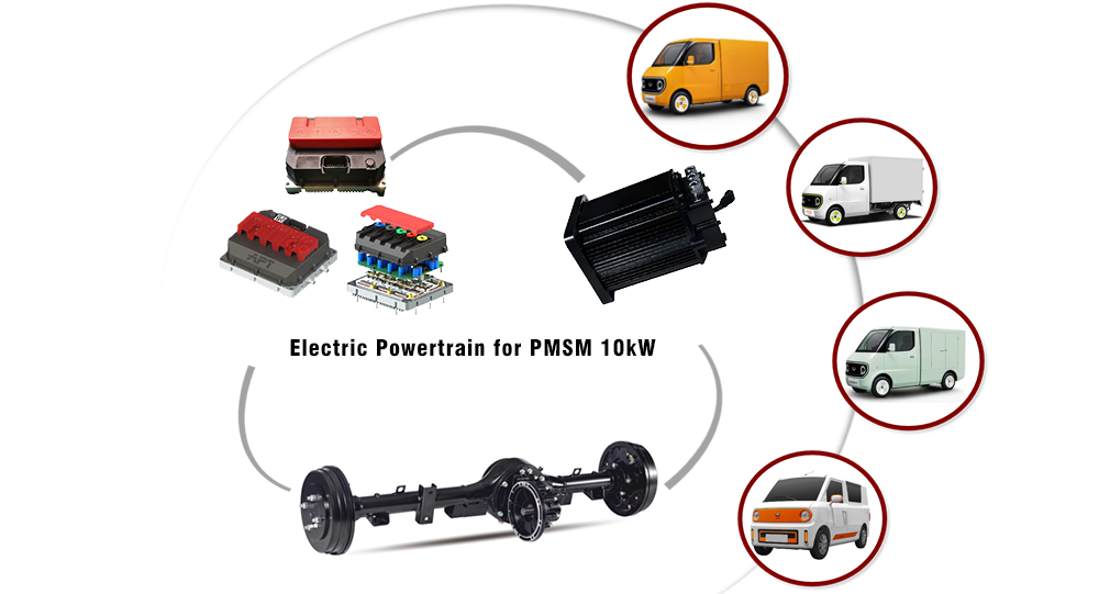 10kW Electric Powertrain for Four cargo wheels