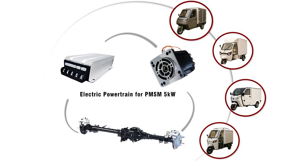 5kW Electric Powertrain for Freight tricycle