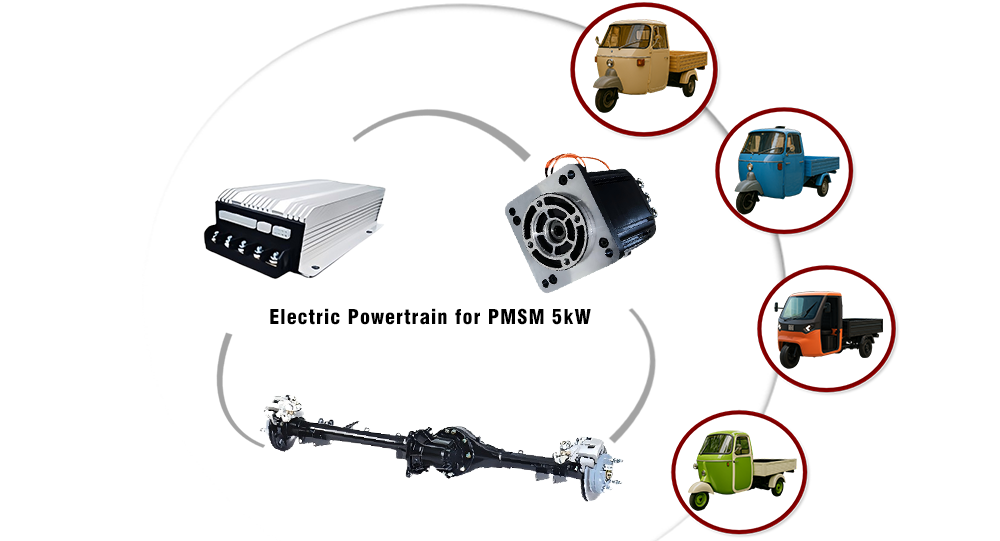 5kW Electric Powertrain for Cargo Tricycle