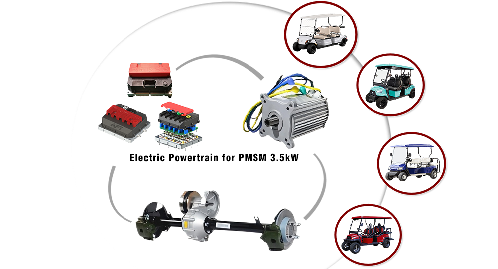 3.5kW Electric Powertrain for 4 Seats Golf Cart