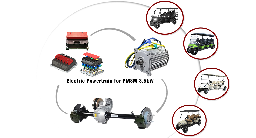 3.5kW Electric Powertrain for 6 Seats Golf Cart