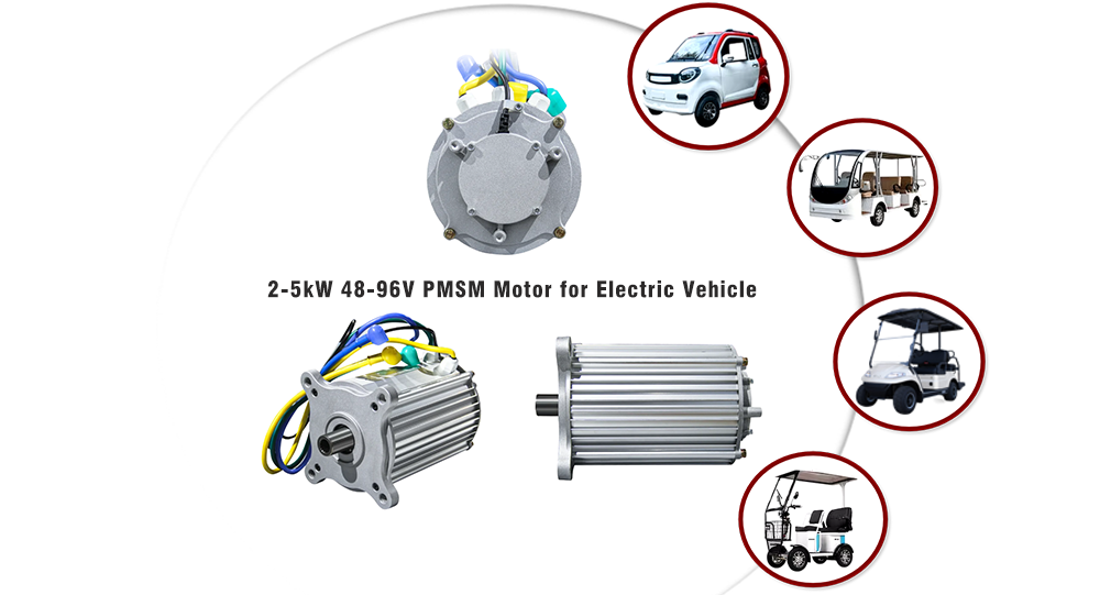 2-5kW 48-96V PMSM Motor for Electric Vehicle