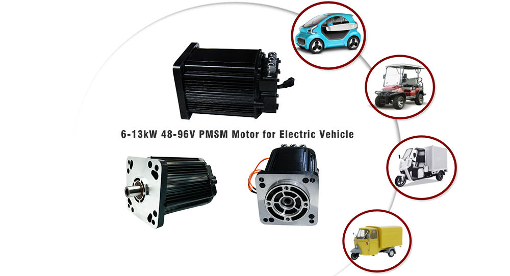 6-13kW 48-96V PMSM Motor for Electric Vehicle
