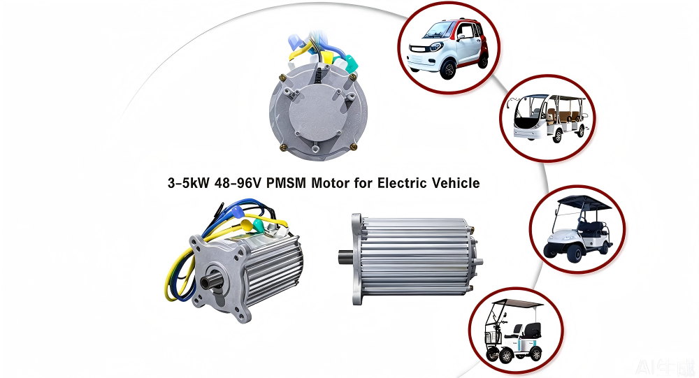 3-5kW 48-96V PMSM Motor for Electric Vehicle