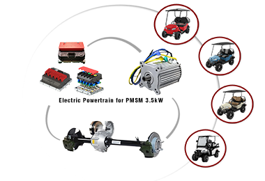 3.5kW Electric Powertrain for 2 Seats Golf Cart