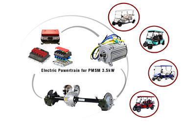 3.5kW Electric Powertrain for 4 Seats Golf Cart