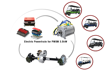 3.5kW Electric Powertrain for 8 Seats Golf Cart
