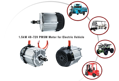 1.2kW 48-72V PMSM Motor for Electric Vehicle
